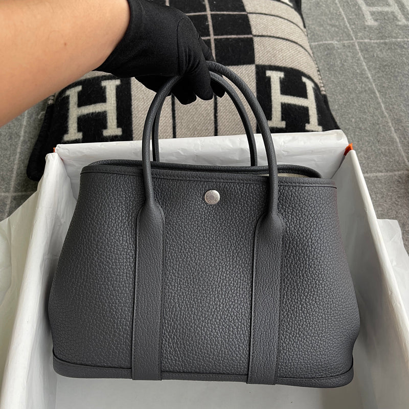 GARDEN PARTY 30 NEGONDA LEATHER ETAIN WITH PALLADIUM HARDWARE (PHW)
