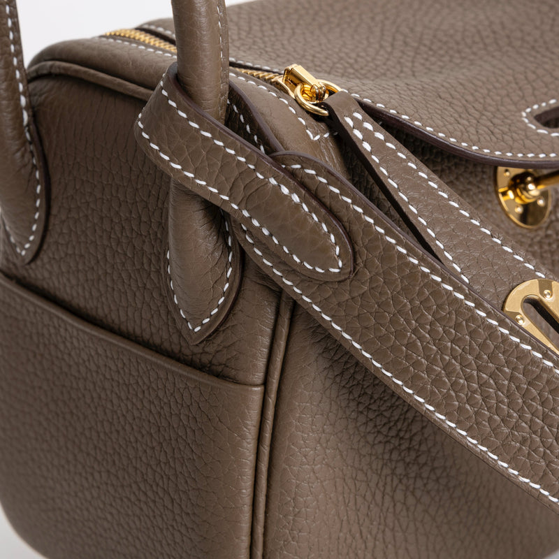 MINI LINDY 20 CLEMENCE LEATHER ETOUPE WITH GOLD HARDWARE (GHW)
