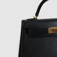 MINI KELLY II (20) CHEVRE LEATHER NOIR (BLACK) WITH GOLD HARDWARE (GHW)