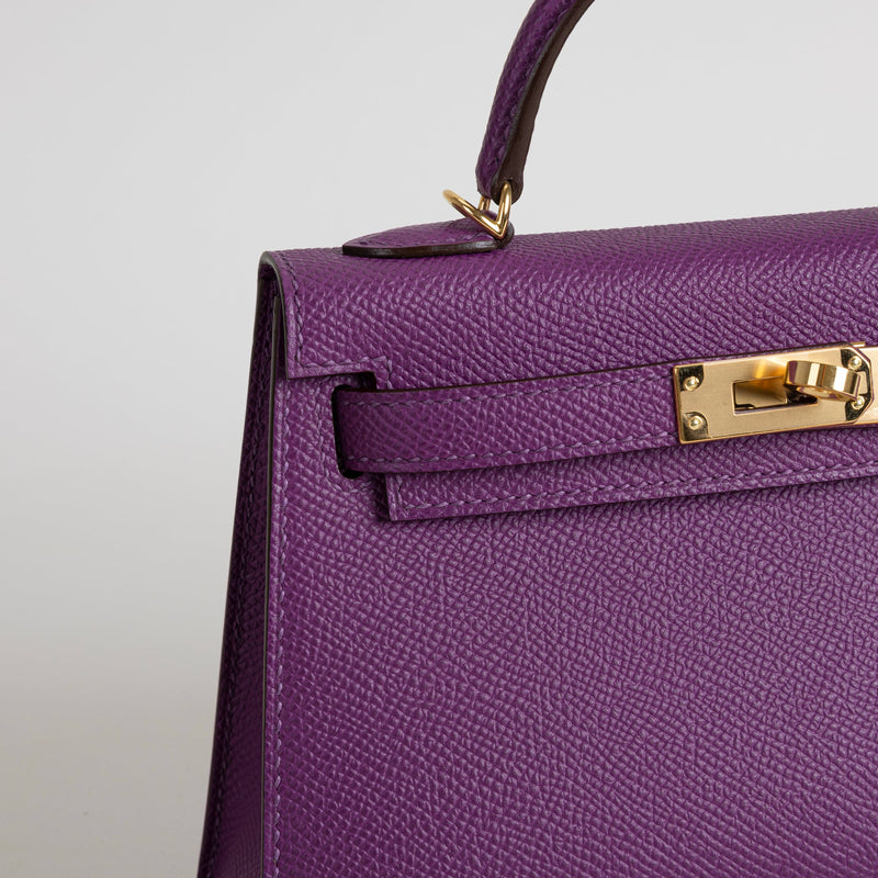 MINI KELLY II (20) EPSOM LEATHER ANEMONE WITH GOLD HARDWARE (GHW)