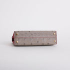 MINI KELLY II (20) OSTRICH LEATHER HORSESHOE STAMP (HSS) BI-COLOR GRIS ASPHALTE & ROSE TYRIEN WITH GOLD HARDWARE (GHW)