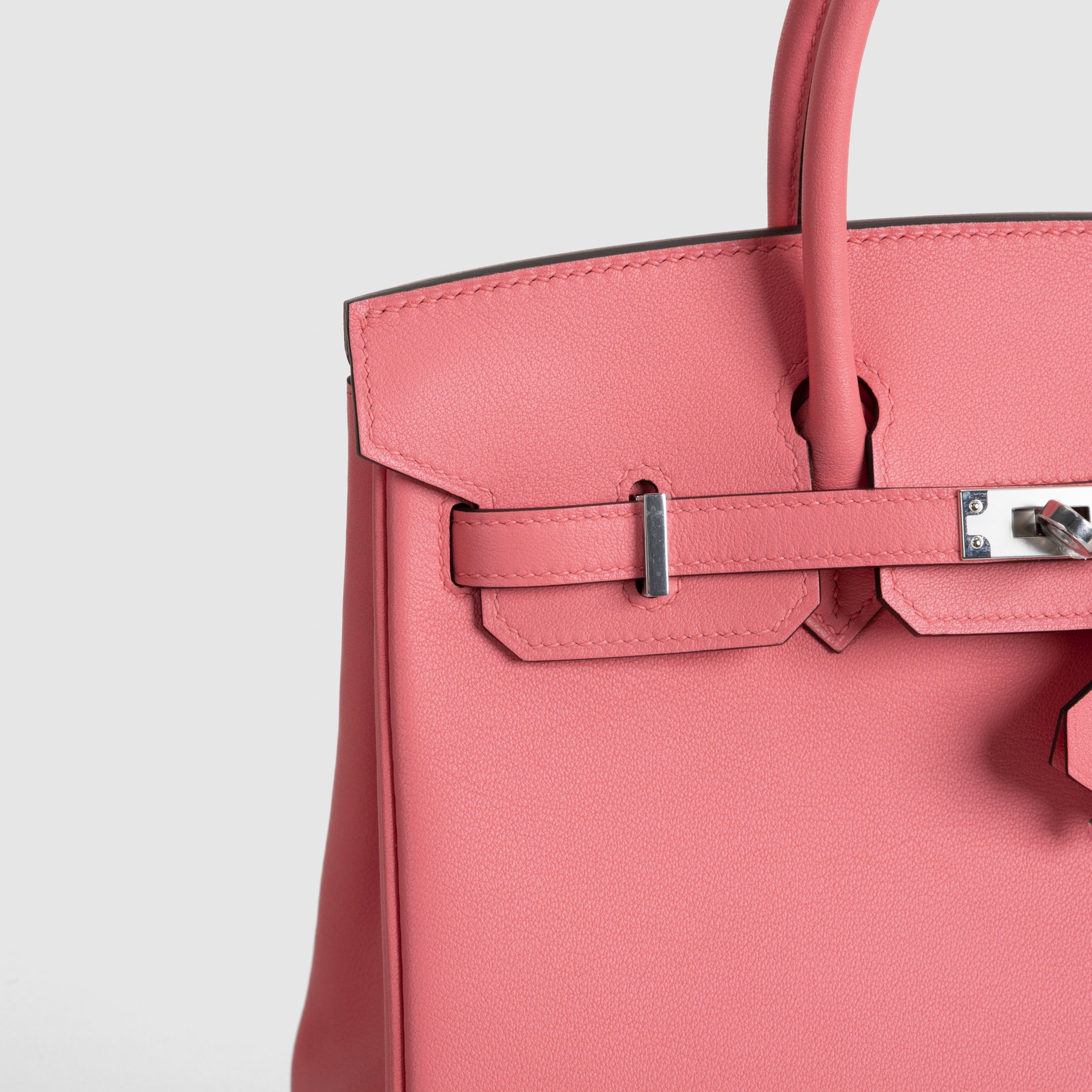 BIRKIN 25 SWIFT LEATHER ROSE AZALEE WITH PALLADIUM HARDWARE (PHW)