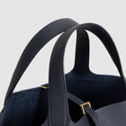 PICOTIN 22 LOCK CLEMENCE LEATHER BLEU NUIT WITH GOLD HARDWARE (GHW)