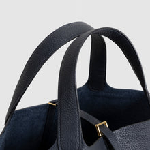 PICOTIN 22 LOCK CLEMENCE LEATHER BLEU NUIT WITH GOLD HARDWARE (GHW)