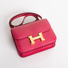 CONSTANCE 18 (MINI) LIZARD LEATHER ROSE FUCHSIA WITH GOLD HARDWARE (GHW)