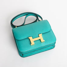 CONSTANCE 18 (MINI) LIZARD LEATHER MENTHE WITH GOLD HARDWARE (GHW)