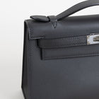 KELLY POCHETTE SWIFT LEATHER NOIR (BLACK) WITH PALLADIUM HARDWARE (PHW)