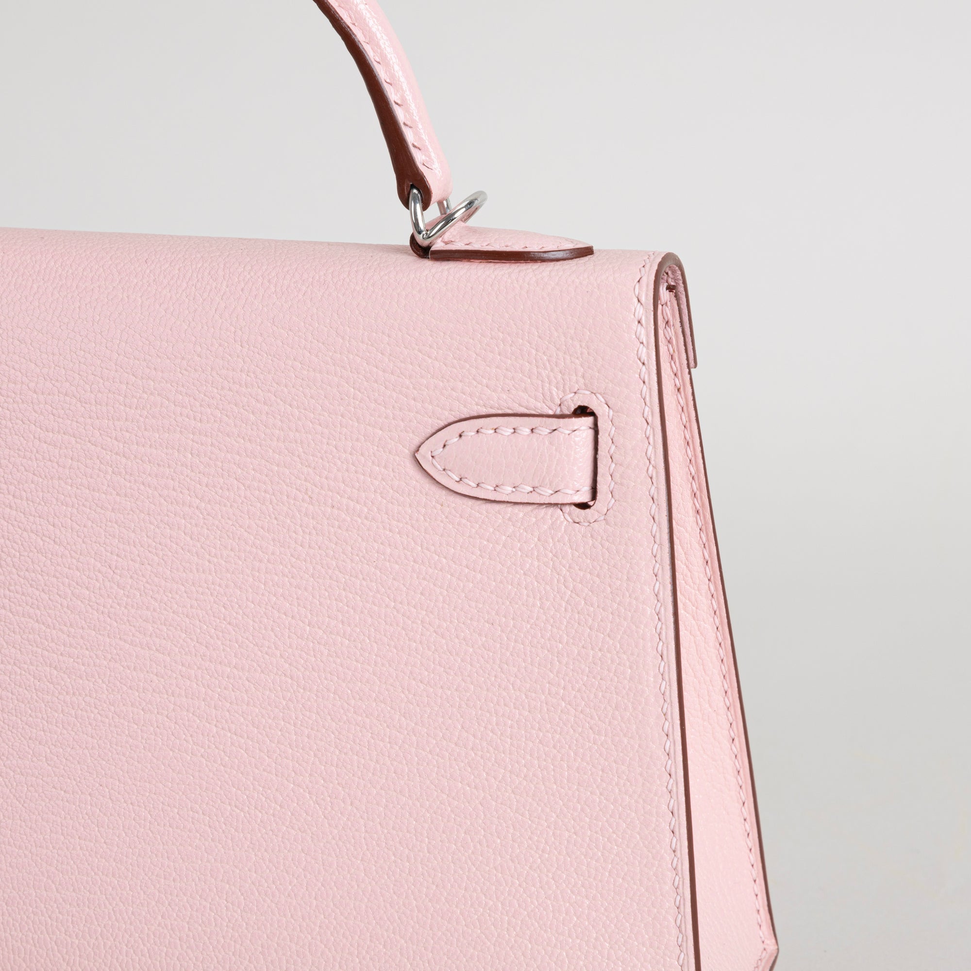 MINI KELLY II (20) CHEVRE LEATHER ROSE SAKURA WITH PALLADIUM HARDWARE (PHW)