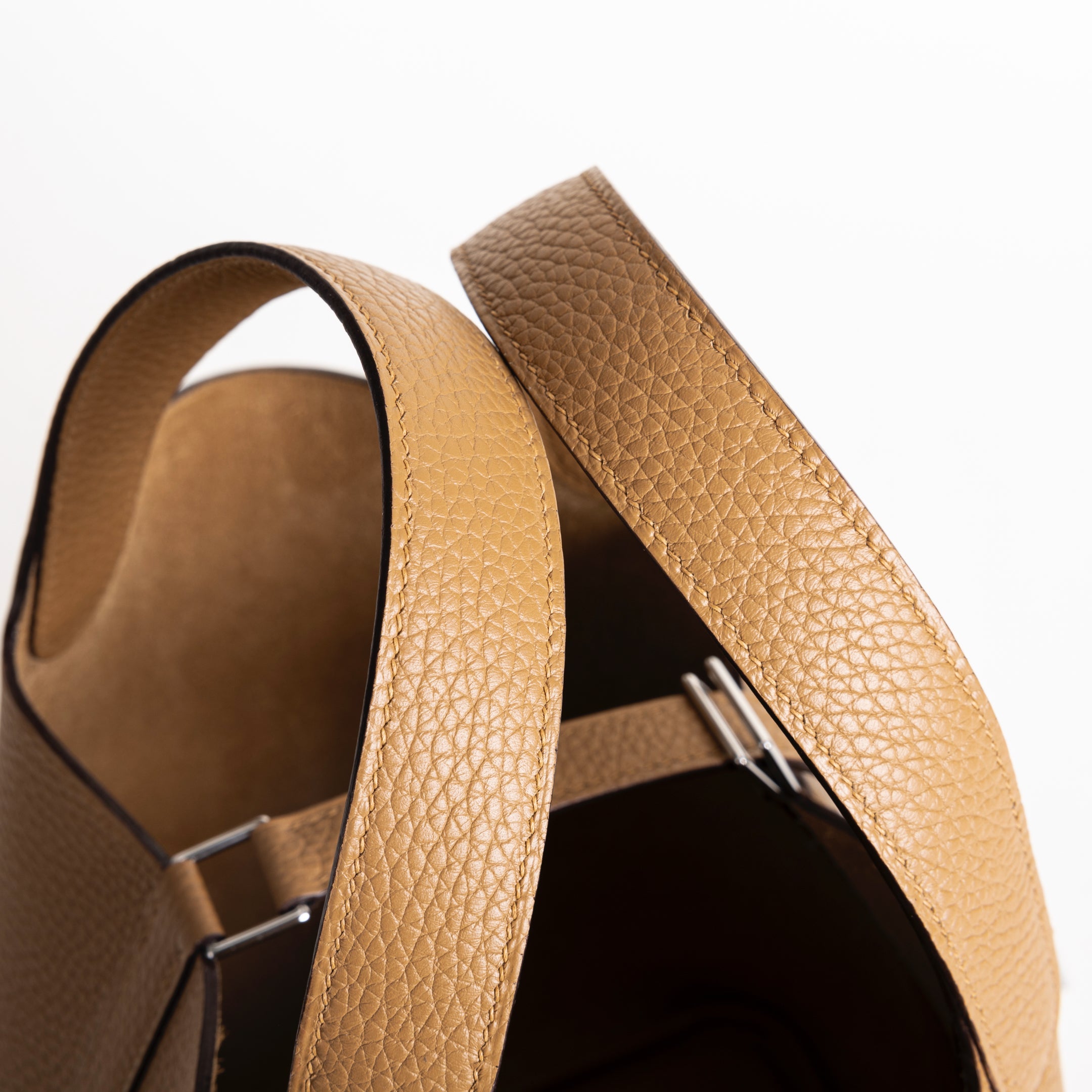 PICOTIN 18 LOCK CLEMENCE LEATHER BISCUIT WITH PALLADIUM HARDWARE (PHW)