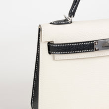 MINI KELLY II (20) CHEVRE LEATHER HORSESHOE STAMP (HSS) CRAIE & NOIR (BLACK) WITH PALLADIUM HARDWARE (PHW)