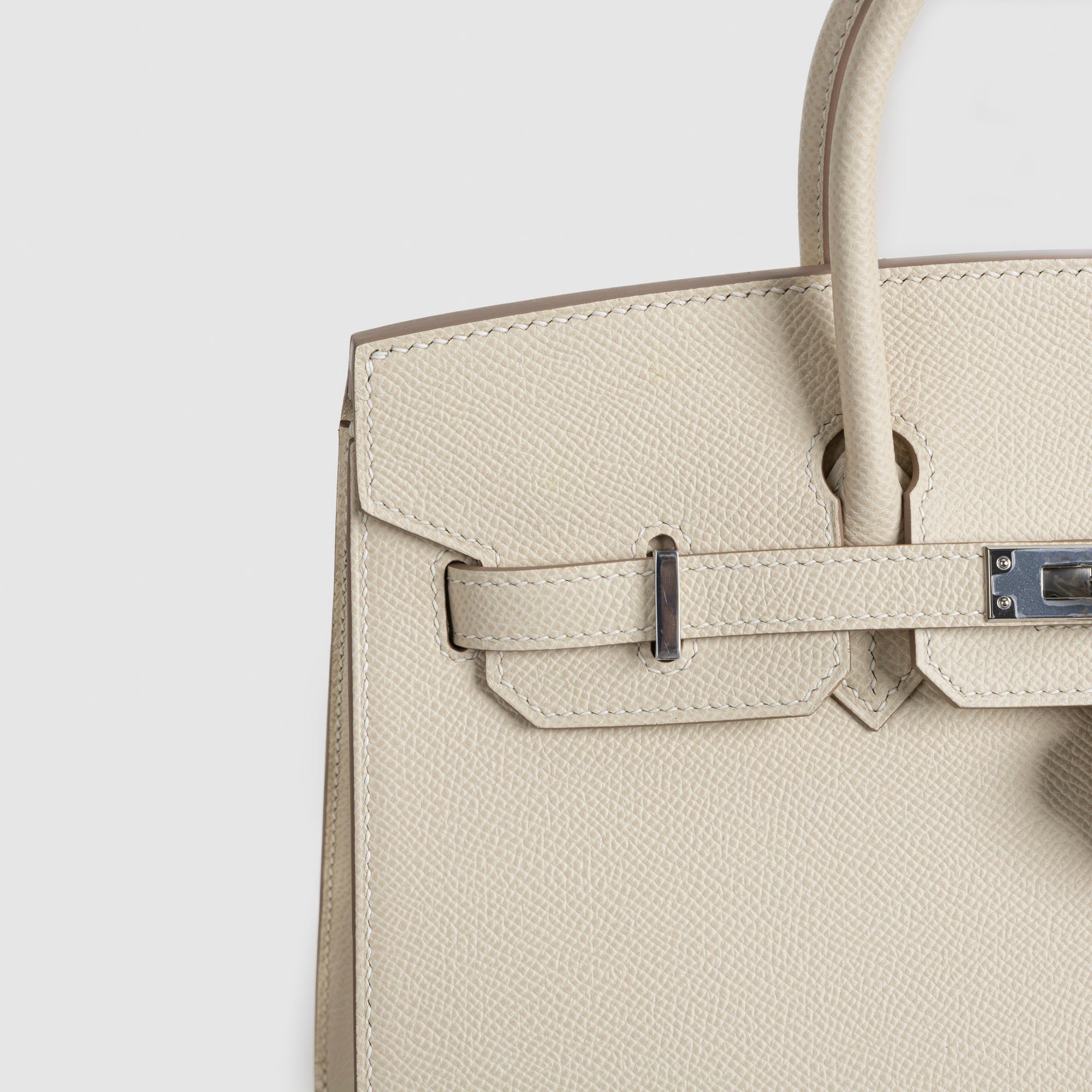 BIRKIN 25 (SELLIER SHAPE) EPSOM LEATHER CEAIE WITH PALLADIUM HARDWARE (PHW)