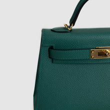 MINI KELLY II (20) EPSOM LEATHER MALACHITE WITH GOLD HARDWARE (GHW)