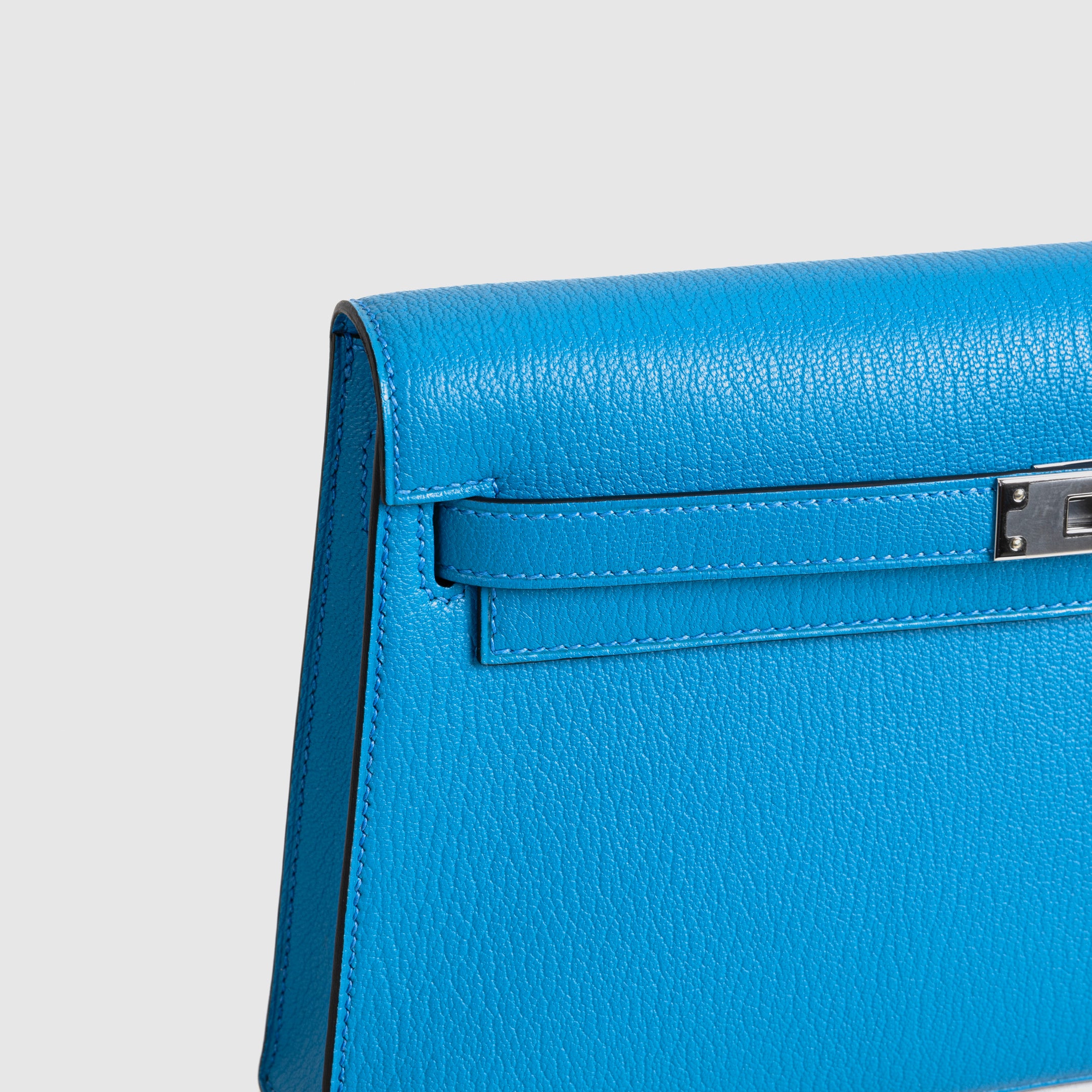KELLY ELAN CHEVRE LEATHER BLEU FRIDA WITH PALLADIUM HARDWARE (PHW)