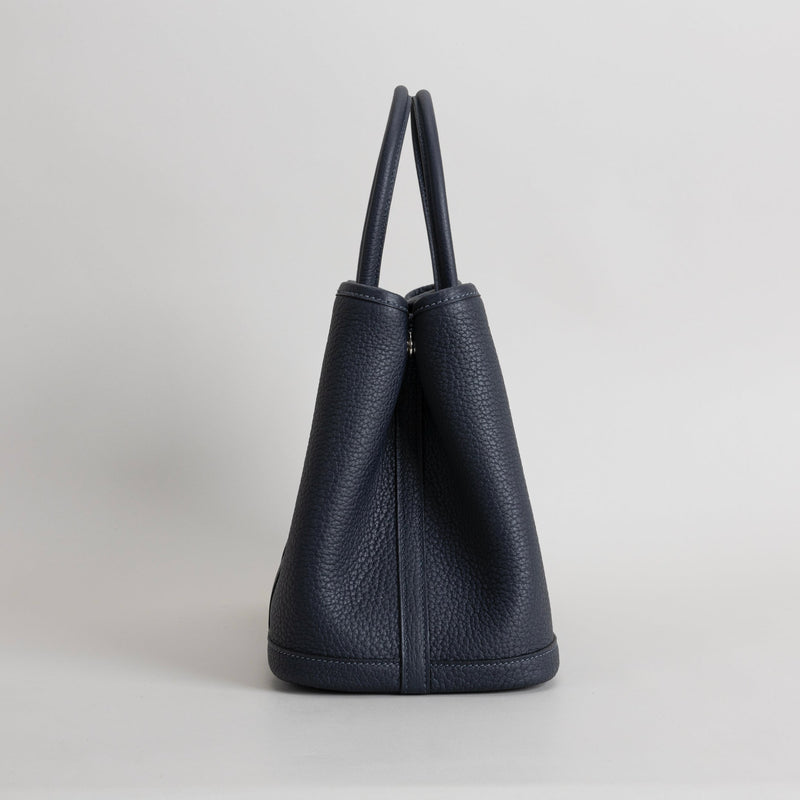 GARDEN PARTY 30 NEGONDA LEATHER BLEU NUIT WITH PALLADIUM HARDWARE (PHW)