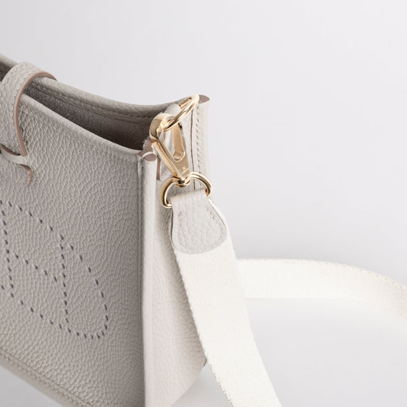 MINI EVELYNE (TPM) CLEMENCE LEATHER BETON WITH GOLD HARDWARE (GHW)