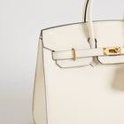 BIRKIN 25 EPSOM LEATHER (SELLIER SHAPE) NATA WITH GOLD HARDWARE (GHW)