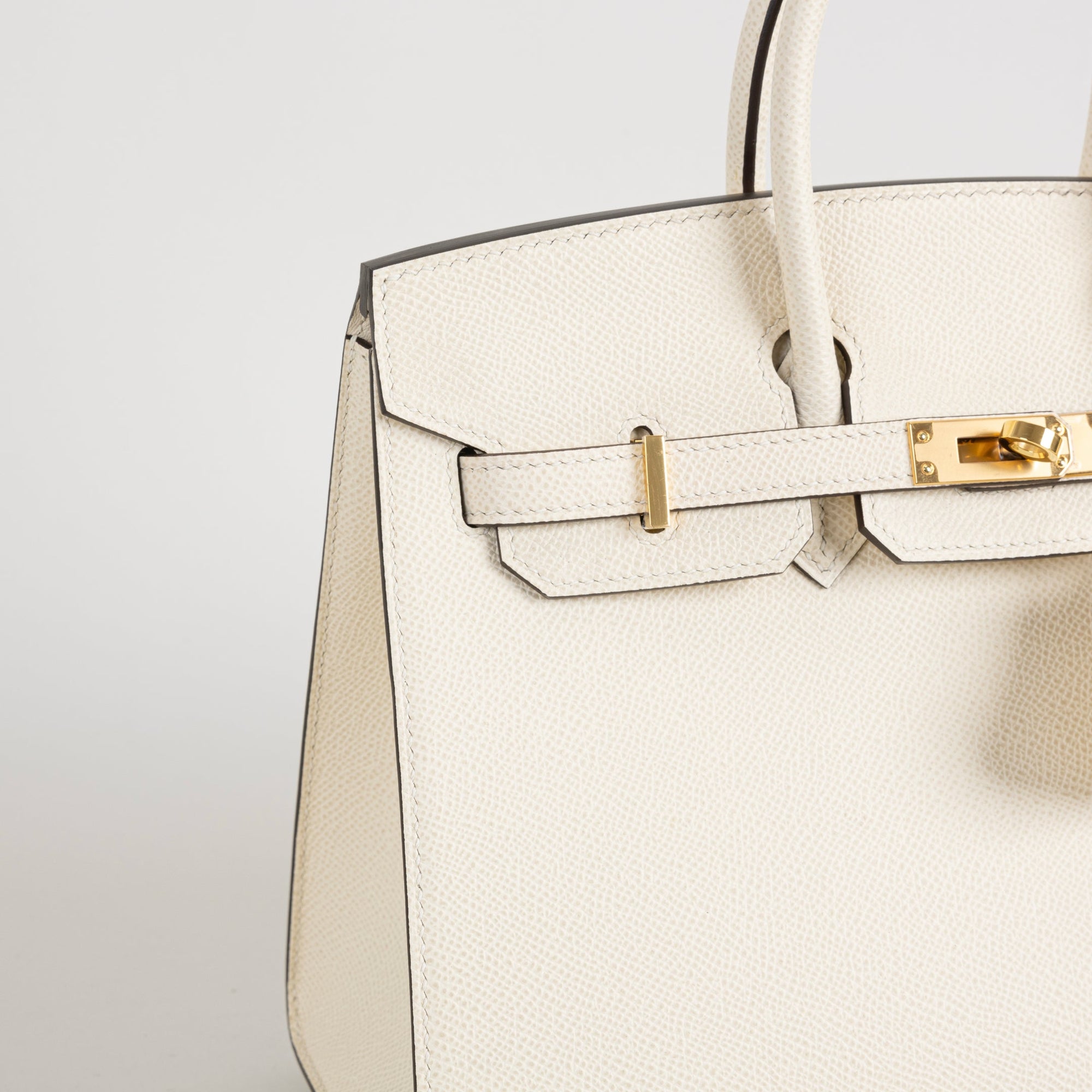 BIRKIN 25 EPSOM LEATHER (SELLIER SHAPE) NATA WITH GOLD HARDWARE (GHW)