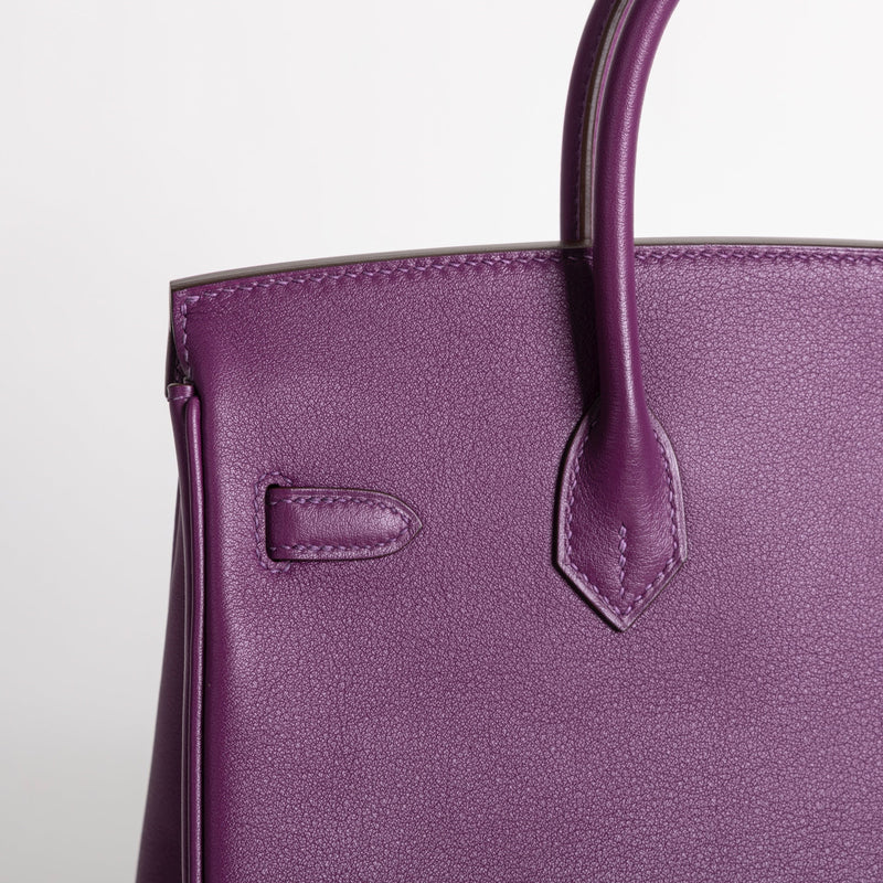 BIRKIN 25 SWIFT LEATHER ANEMONE WITH PALLADIUM HARDWARE (PHW)