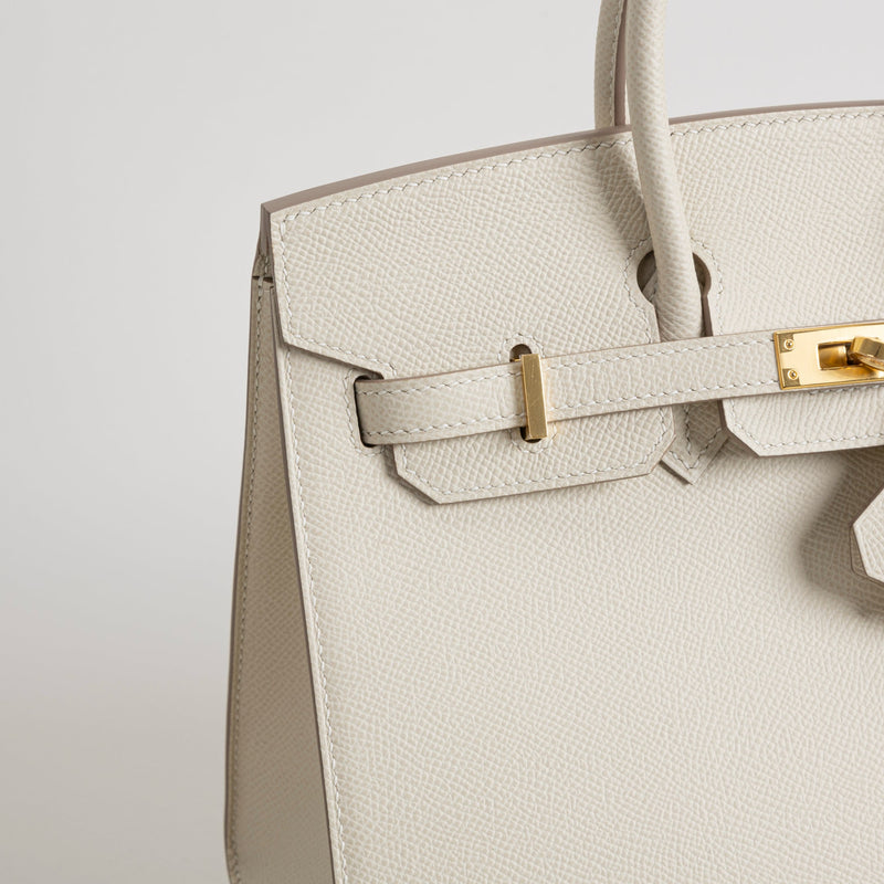 BIRKIN 25 EPSOM LEATHER (SELLIER SHAPE) CRAIE WITH GOLD HARDWARE (GHW)