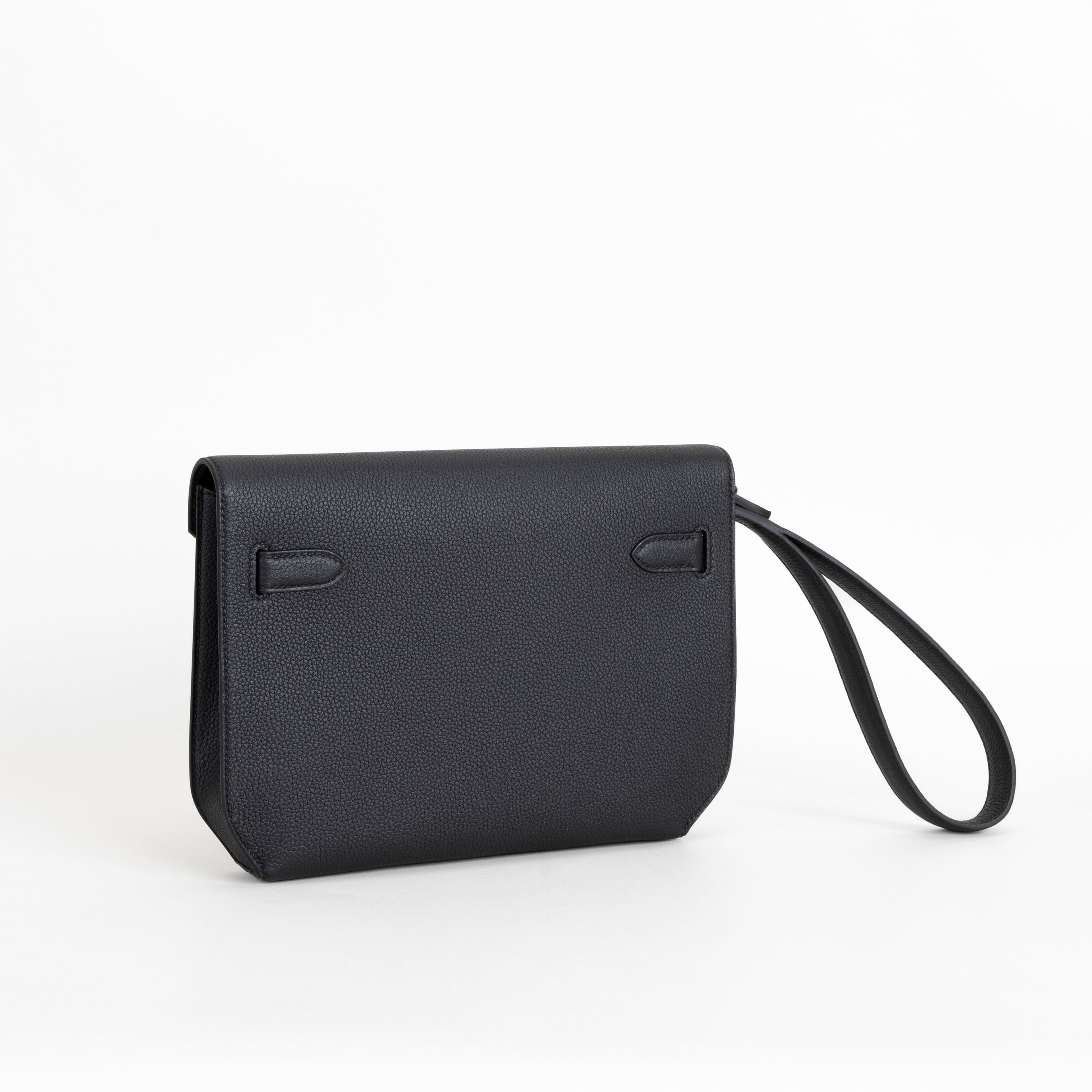 KELLY DEPECHES 25 TOGO LEATHER SO BLACK WITH PVD BLACK HARDWARE (LIMITED)