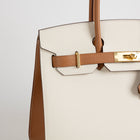 BIRKIN 30 (SELLIER SHAPE) EPSOM LEATHER HORSESHOE STAMP (HSS) BI-COLOR GOLD & CRAIE WITH GOLD HARDWARE (GHW)