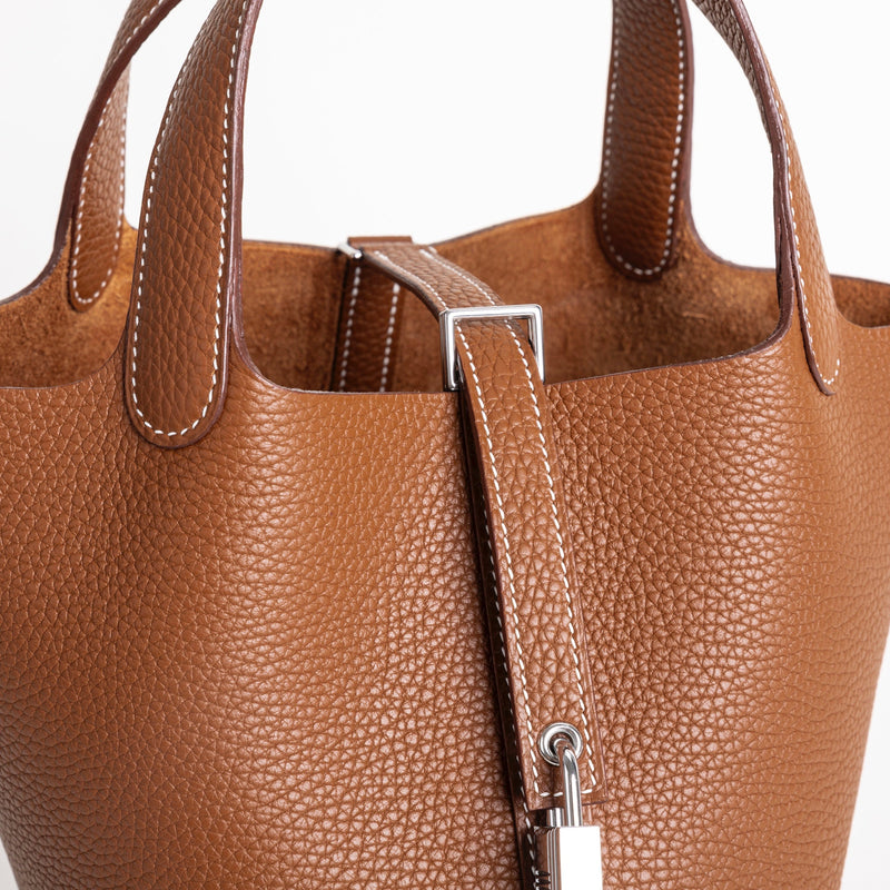 PICOTIN 18 LOCK CLEMENCE LEATHER GOLD WITH PALLADIUM HARDWARE (PHW)