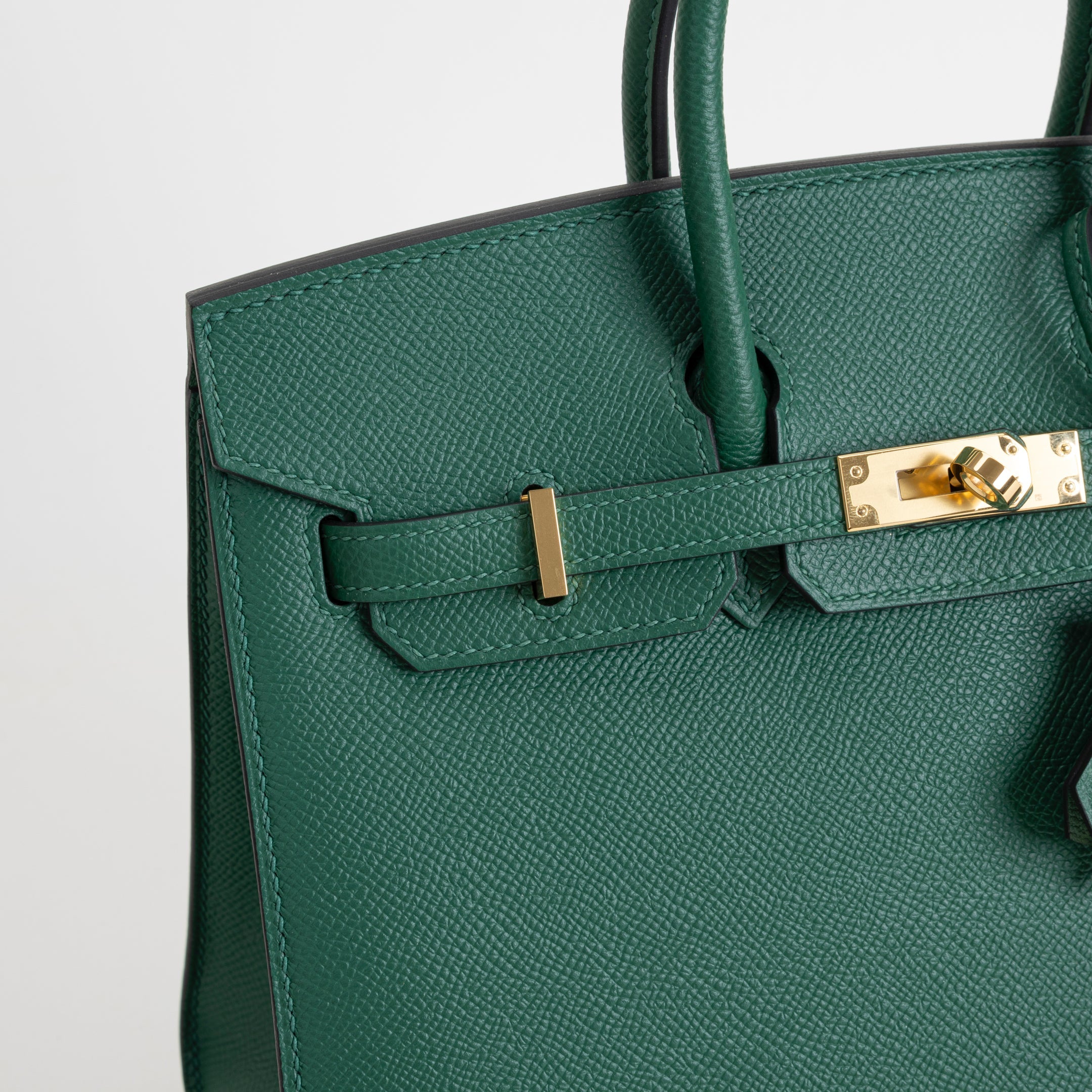 BIRKIN 25 EPSOM LEATHER (SELLIER SHAPE) VERT MOYEN WITH GOLD HARDWARE (GHW)