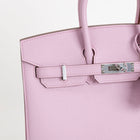 BIRKIN 25 EPSOM LEATHER (SELLIER SHAPE) MAUVE SYLVESTRE WITH PALLADIUM HARDWARE (PHW)