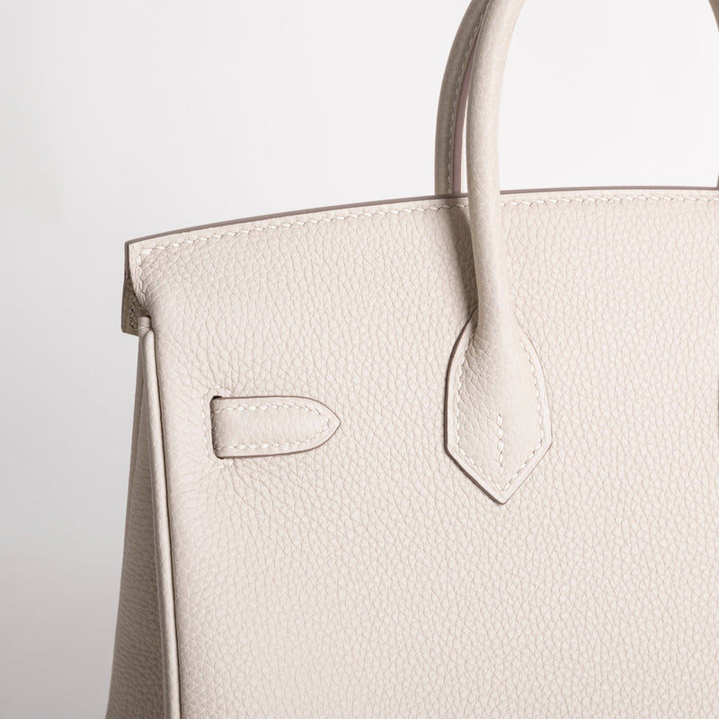 BIRKIN 25 TOGO LEATHER CRAIE WITH PALLADIUM HARDWARE (PHW)