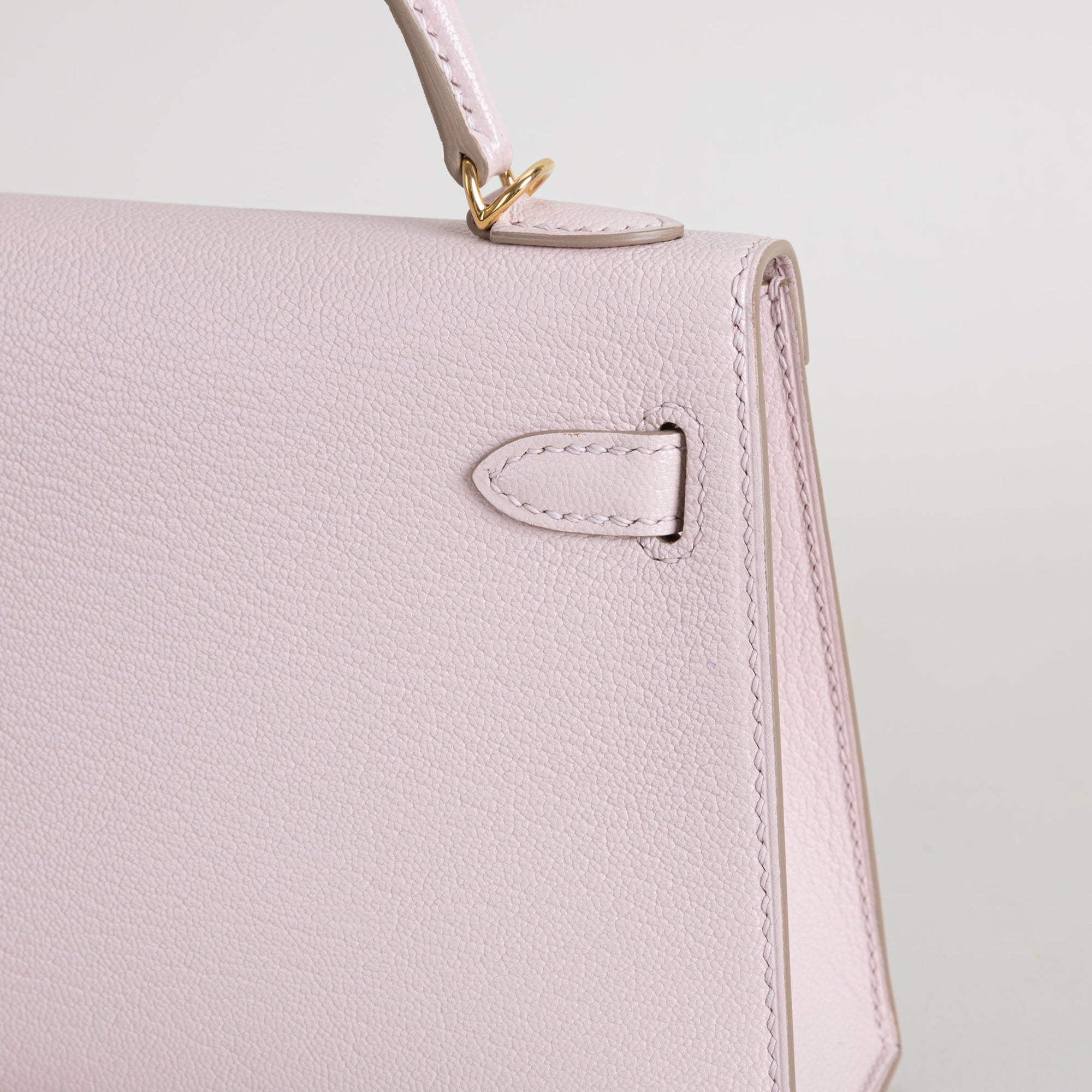 MINI KELLY II (20) CHEVRE LEATHER ROSE DARLING WITH GOLD HARDWARE (GHW)