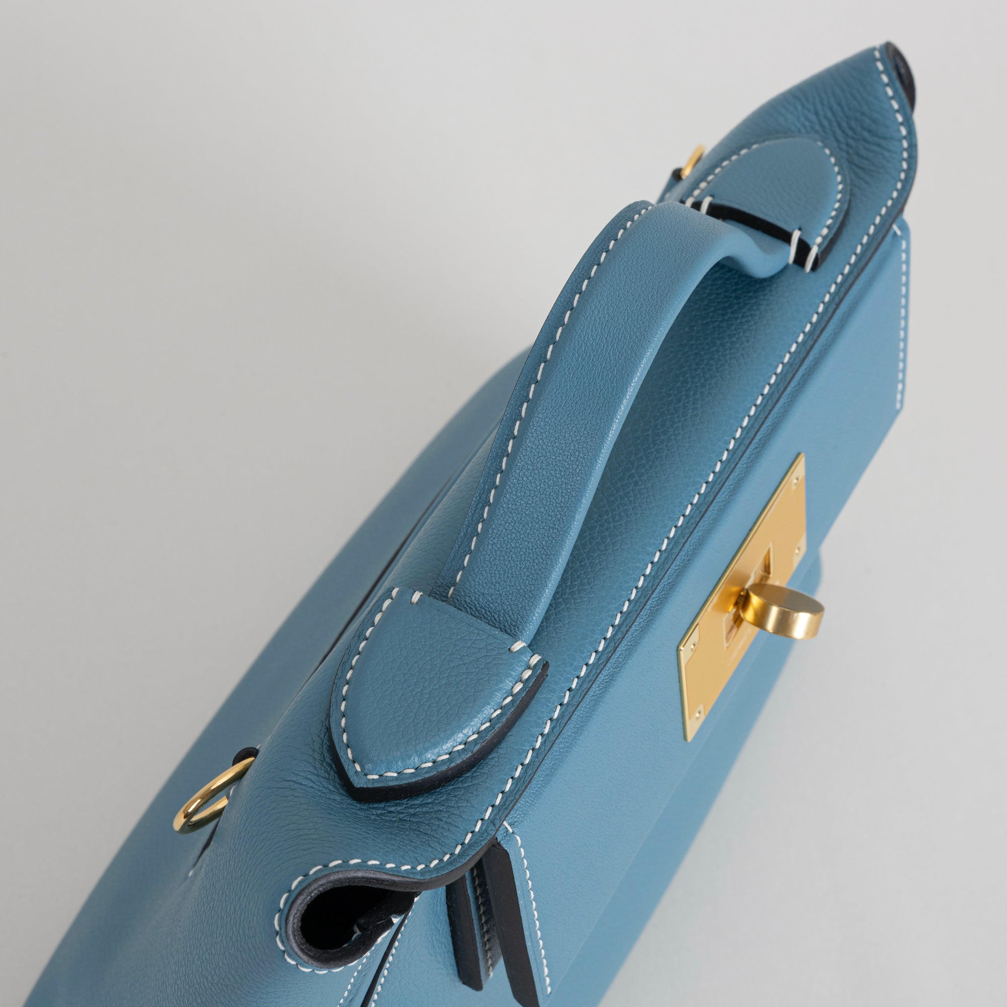 24/24 (MINI) EVERCOLOR & SWIFT LEATHER BLEU JEAN WITH GOLD HARDWARE (GHW)