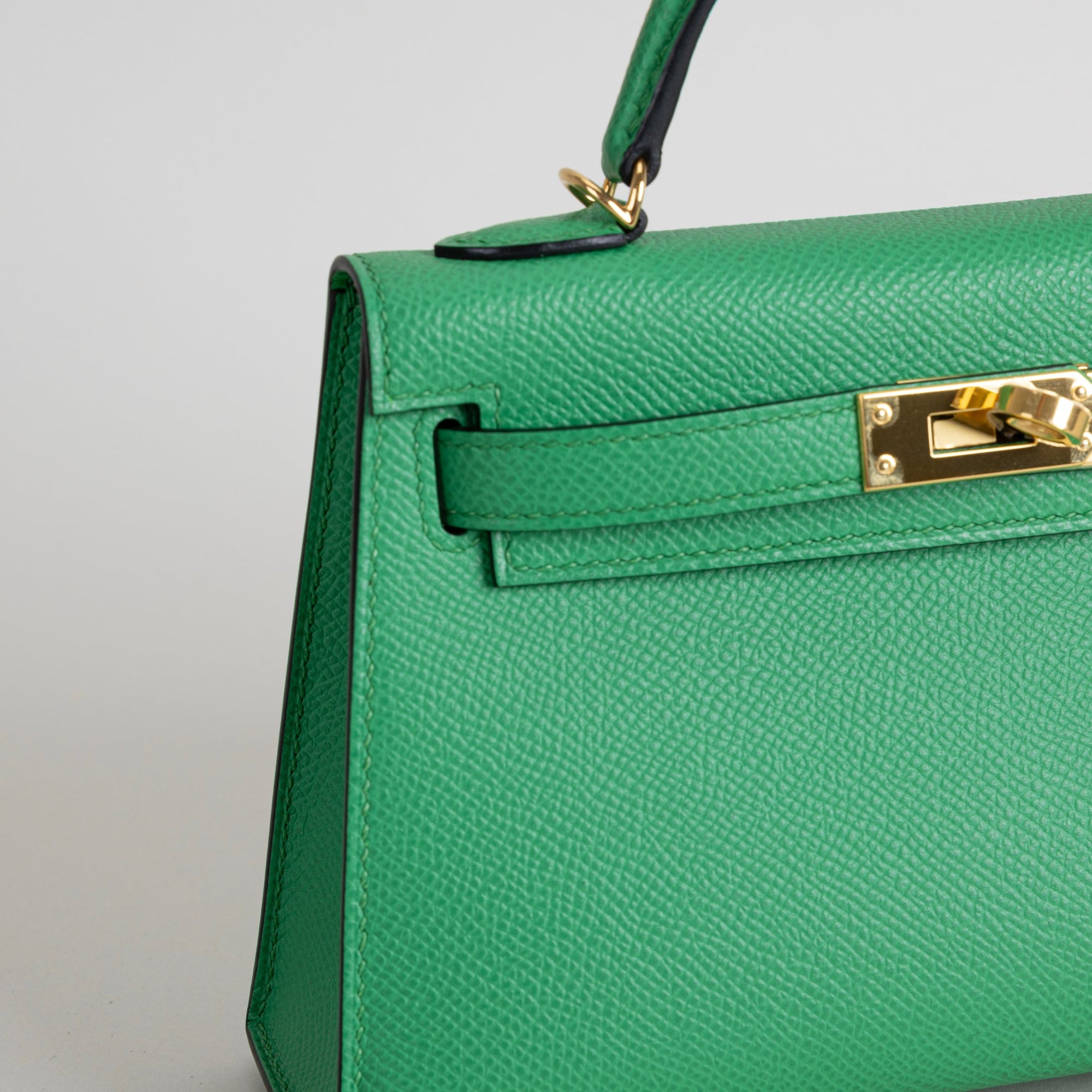 MINI KELLY II (20) EPSOM LEATHER BAMBOO WITH GOLD HARDWARE (GHW)