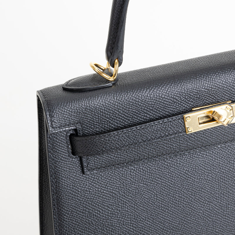 KELLY 25 EPSOM LEATHER NOIR (BLACK) WITH GOLD HARDWARE (GHW)