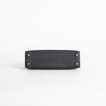 MINI KELLY II (20) TOUCH SHINY MISSISSIPPIENSIS ALLIGATOR LEATHER & EPSOM LEATHER NOIR (BLACK) WITH GOLD HARDWARE (GHW)
