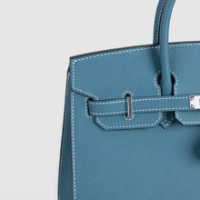 BIRKIN 25 (SELLIER SHAPE) EPSOM LEATHER BLEU JEAN WITH PALLADIUM HARDWARE (PHW)
