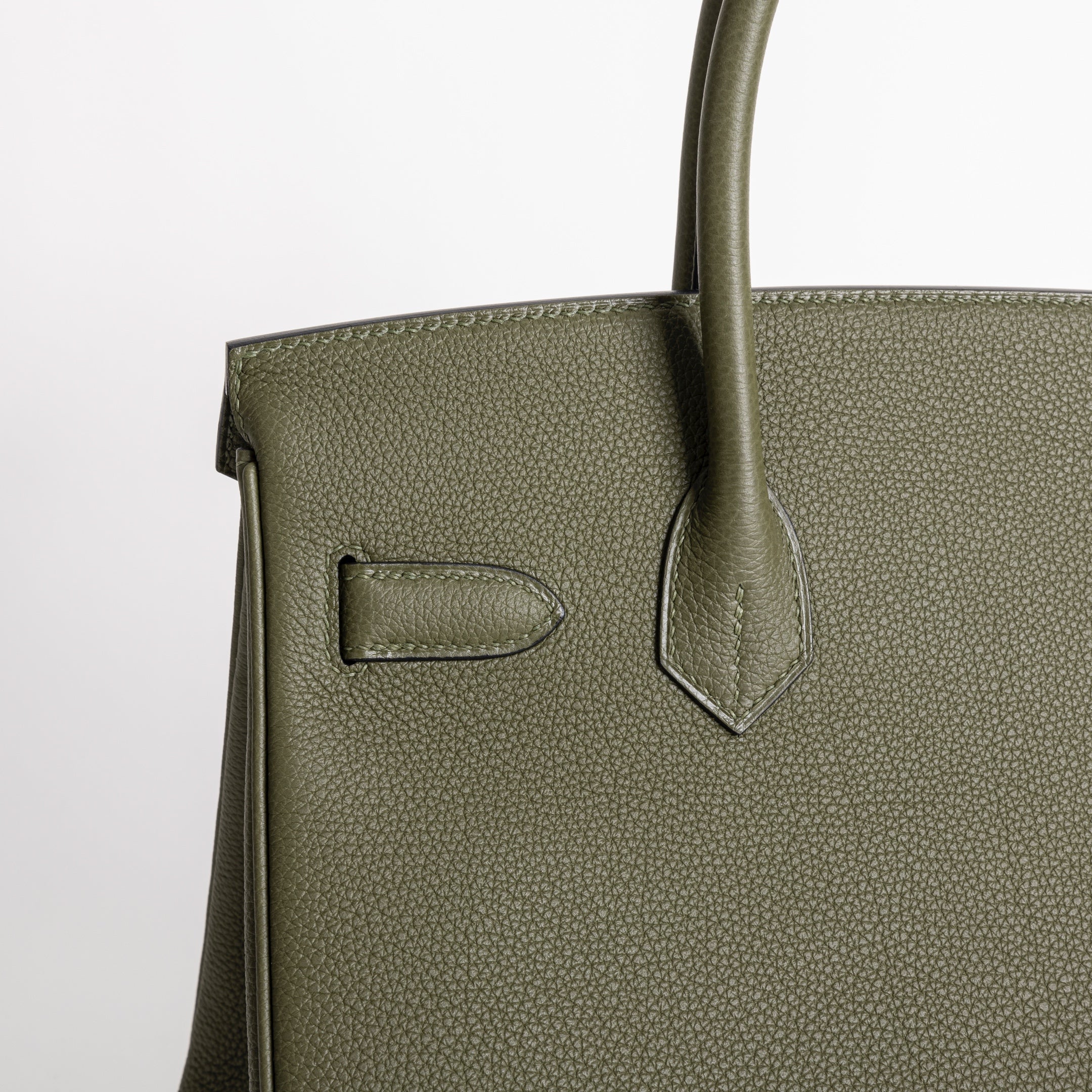 BIRKIN 30 TOGO LEATHER VERT OLIVE WITH PALLADIUM HARDWARE (PHW)
