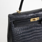 KELLY 25 MATTE POROSUS CROCODILE LEATHER NOIR (BLACK) WITH GOLD HARDWARE (GHW)