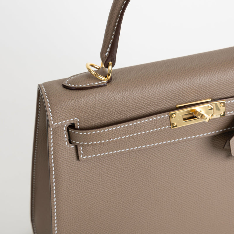 KELLY 25 EPSOM LEATHER ETOUPE WITH GOLD HARDWARE (GHW)