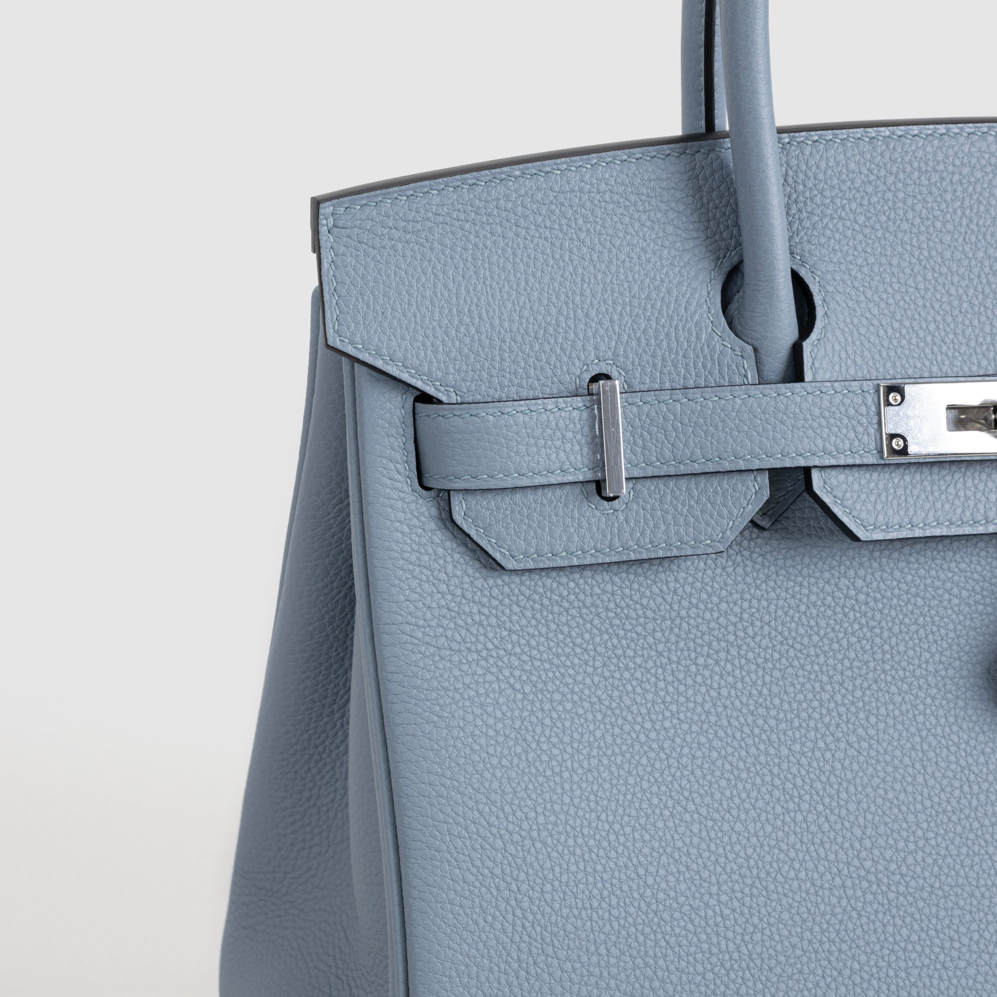 BIRKIN 30 TOGO LEATHER BLEU LIN WITH PALLADIUM HARDWARE (PHW)