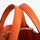 PICOTIN 18 LOCK CLEMENCE LEATHER ORANGE WITH GOLD HARDWARE (GHW)