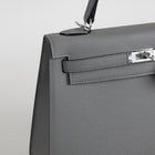 KELLY 25 EPSOM LEATHER GRIS MEYER WITH PALLADIUM HARDWARE (PHW)