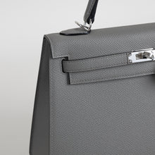 KELLY 25 EPSOM LEATHER GRIS MEYER WITH PALLADIUM HARDWARE (PHW)