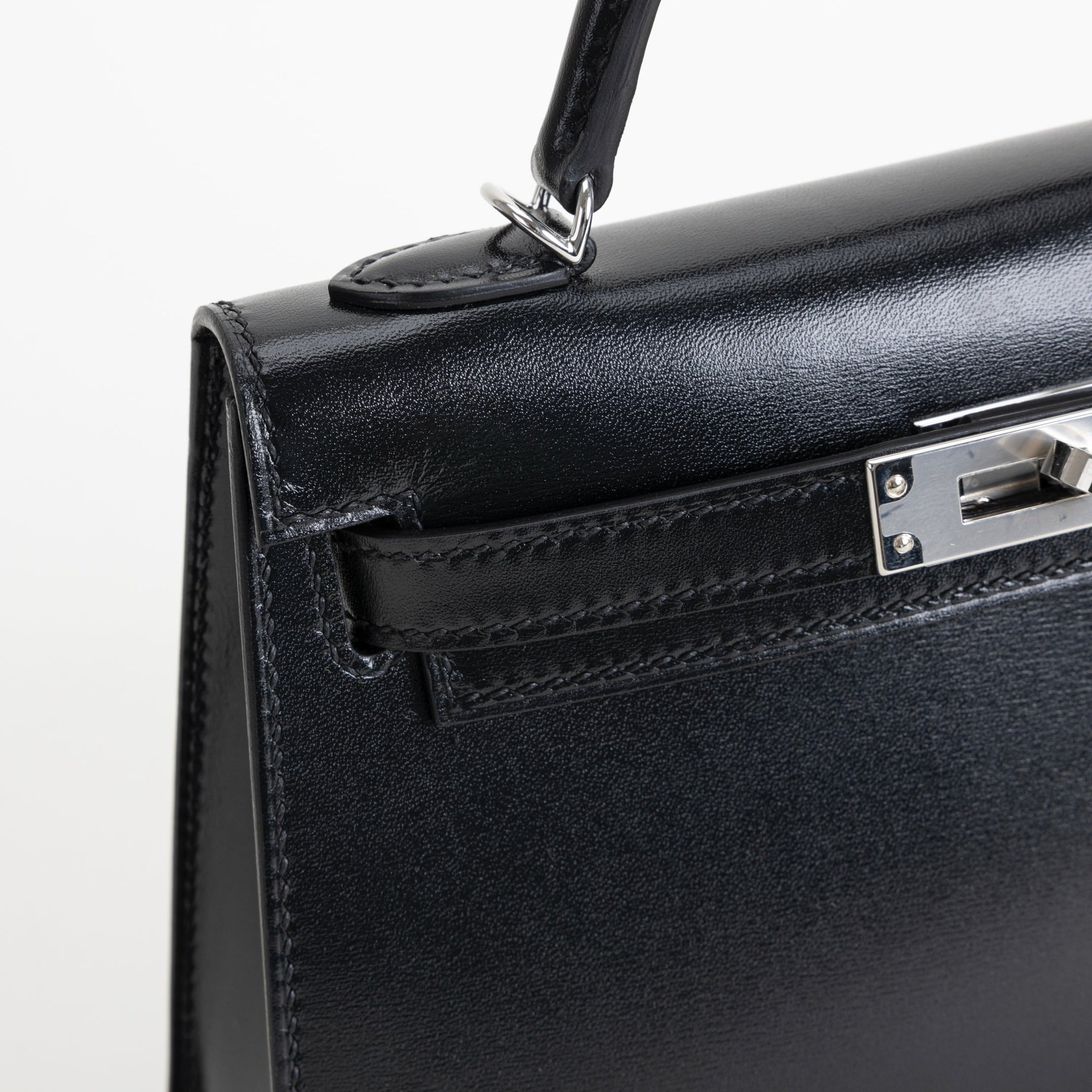 MINI KELLY II (20) BLACK BOX CALF LEATHER WITH PALLADIUM HARDWARE (PHW)
