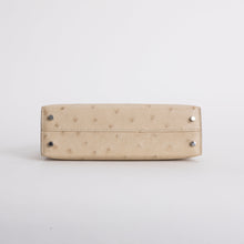 MINI KELLY II (20) OSTRICH LEATHER PARCHEMIN WITH PALLADIUM HARDWARE (PHW)
