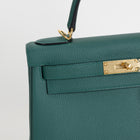 KELLY 28 TOGO LEATHER MALACHITE WITH GOLD HARDWARE (GHW)