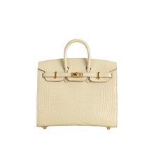 BIRKIN 20 (SELLIER SHAPE) MATTE MISSISSIPPIENSIS ALLIGATOR LEATHER VANILLA WITH GOLD HARDWARE (GHW)
