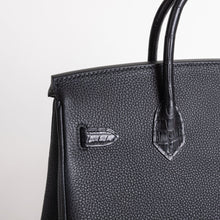 BIRKIN 25 TOUCH MATTE MISSISSIPPIENSIS ALLIGATOR LEATHER & TOGO LEATHER NOIR (BLACK) WITH GOLD HARDWARE (GHW)