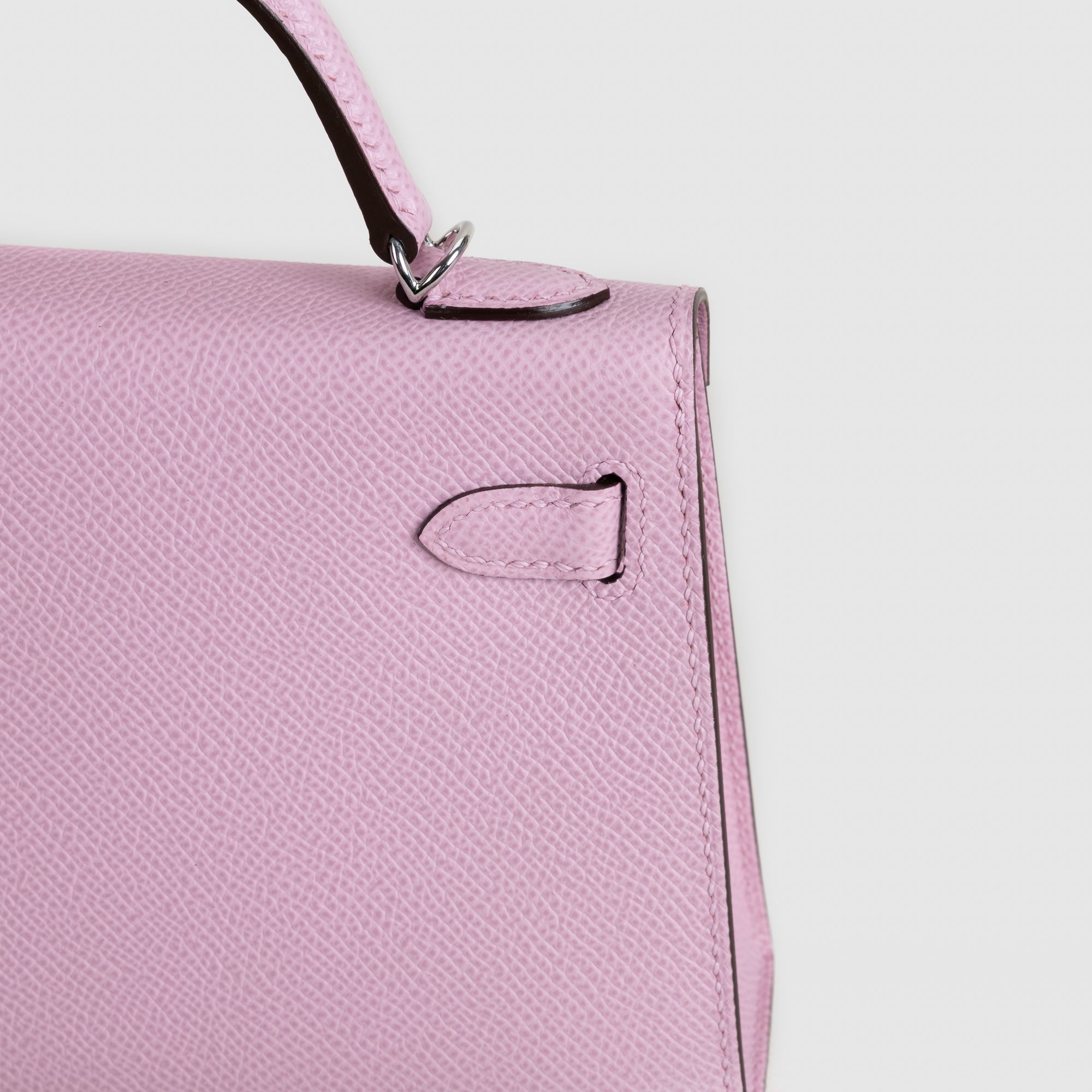MINI KELLY II (20) EPSOM LEATHER MAUVE SYLVESTRE WITH PALLADIUM HARDWARE (PHW)