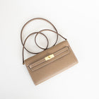 KELLY TO GO EPSOM LEATHER ETOUPE WITH GOLD HARDWARE (GHW)