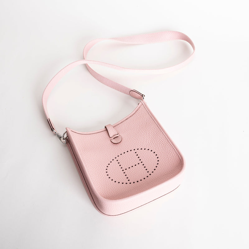 MINI EVELYNE (TPM) CLEMENCE LEATHER ROSE SAKURA WITH PALLADIUM HARDWARE (PHW)